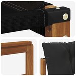 vidaXL Ensemble de canapés d'extérieur 9 pc Naturel et Noir