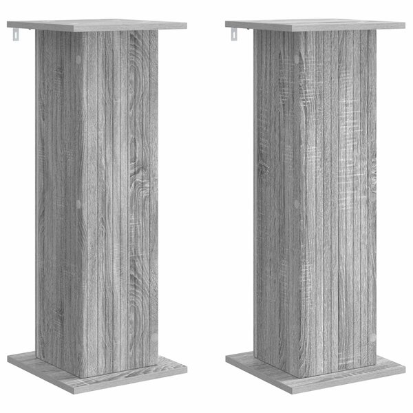 vidaXL Support de Plante 2 pc Sonoma gris 30 5 x 30 x 80 5 cm
