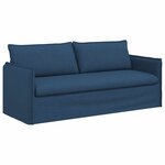 vidaXL Canapé 2 Pièces Bleu 196 x 82 x 85 cm tissu