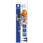 Marqueur d'atelier lumocolor duo permanent noir staedtler