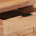 vidaXL Bureau 107x45x79 cm Bois d'acacia solide avec bord naturel