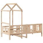 vidaXL Lit de jour avec toit sans matelas 80x200 cm bois massif