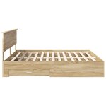 vidaXL Cadre de lit Chêne Sonoma 200 x 200 cm Bois d'ingénierie