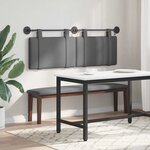 vidaXL Tête de lit suspendue Gris foncé Tissu