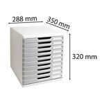 Module De Classement Modulo Office 10 Tiroirs Fermés - Granit - Exacompta