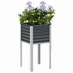 vidaXL Jardinière anthracite 45x45x88 cm acier