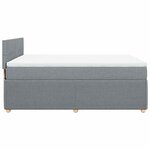 vidaXL Sommier à lattes de lit avec matelas Gris clair 140x190cm Tissu