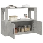 vidaXL Buffet Gris béton 80x30x60 cm Bois d'ingénierie