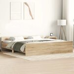 vidaXL Cadre de lit sans matelas chêne sonoma 200x200 cm