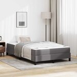 vidaXL Lit avec matelas Gris 120 x 190 cm Faux cuir