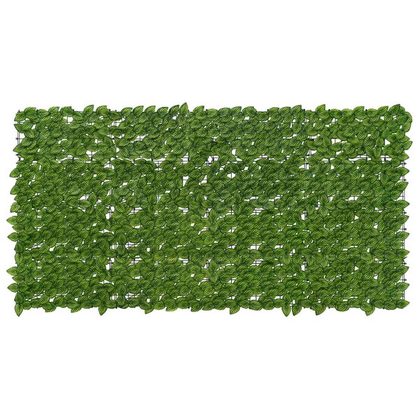 vidaXL Écran de balcon avec feuilles Vert et jaune 200 x 100 cm