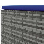 vidaXL Salon de jardin 6 Pièces avec coussins Gris Résine tressée