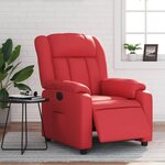 vidaXL Fauteuil inclinable électrique Rouge Similicuir