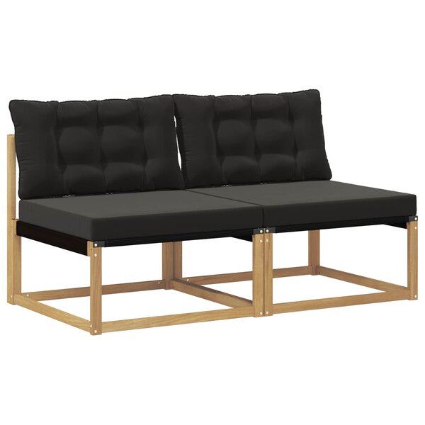vidaXL Sofa de milieu extérieur Bois d'Acacia Massif Blanc