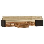vidaXL Ensemble de canapés d'extérieur 6 pc Naturel et Beige Polyester