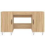 vidaXL Bureau chêne sonoma 140x50x75 cm bois d'ingénierie