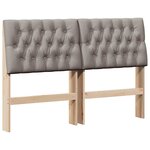 vidaXL Tête de lit capitonnée Taupe 150 cm Pin massif