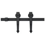 vidaXL Kit de quincaillerie de porte coulissante 183 cm Acier Noir