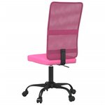 vidaXL Chaise de bureau réglable en hauteur rose tissu en maille