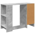 vidaXL Bureau Gris béton 100 x 40 x 75 cm Bois d'ingénierie
