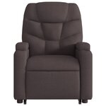 vidaXL Fauteuil inclinable de massage Marron foncé Tissu