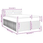 vidaXL Sommier à lattes de lit avec matelas Noir 140x190 cm Tissu
