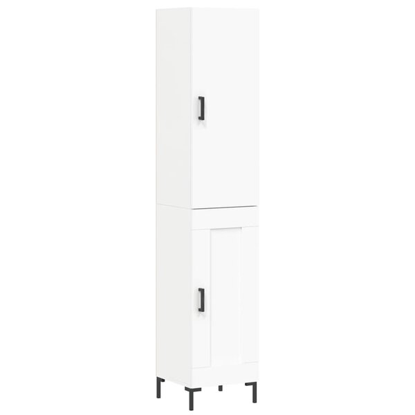 vidaXL Buffet haut Blanc 34 5x34x180 cm Bois d'ingénierie