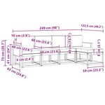 vidaXL Ensemble de canapés d'extérieur 5 pc Naturel et Crème Polyester