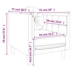 vidaXL Fauteuil avec coussin gris foncé velours