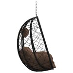 vidaXL Chaise œuf suspendue couleur café en rotin poly sans support