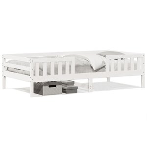 vidaXL Cadre de lit sans matelas blanc 80x200 cm bois massif de pin