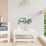vidaXL Repose-pied de jardin blanc bois de pin massif