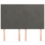 vidaXL Tête de lit Gris foncé 144 x 5 x 118/128 cm Velours