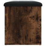 vidaXL Banc de rangement chêne fumé 62x42x45 cm bois d'ingénierie