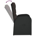 vidaXL Ensemble à manger de jardin 9Pièces coussins noir résine tressée