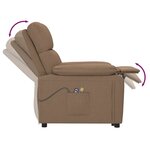vidaXL Fauteuil électrique de massage Marron Tissu