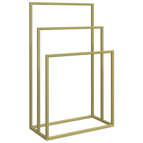 vidaXL Porte-serviettes sur pied Doré 48x24x79 cm Fer