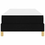 vidaXL Lit à ressorts avec matelas Noir 90 x 200 cm tissu