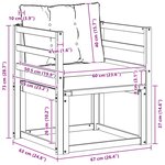 vidaXL Canapé d’extérieur Bois d'Acacia Massif Naturel et Crème
