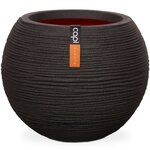 Capi Pot à fleurs Nature Rib rond 62x48 cm noir KBLR271
