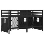 vidaXL Lit mezzanine enfants avec rideaux sans matelas 90x190 cm