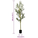 vidaXL Olivier artificiel 800 feuilles 200 cm vert