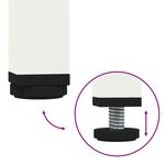 vidaXL Table de chevet blanc 36x39x68 cm acier