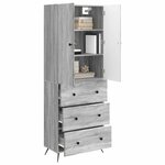 vidaXL Ensemble de Meubles 2 Pièces Sonoma gris 66 x 34 5 x 90 cm
