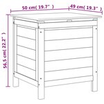 vidaXL Boîte de rangement de jardin anthracite bois massif de sapin