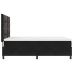 vidaXL Lit à ressorts avec matelas Noir 160 x 200 cm Velours
