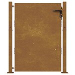 vidaXL Portail de jardin 105x130 cm acier corten