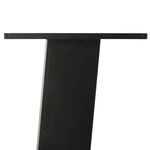 vidaXL Pieds de table console 4 pièces Noir 72 cm Acier