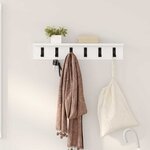 vidaXL Porte-manteau mural Blanc 60 x 10.5 x 10.5 cm Bois d'ingénierie