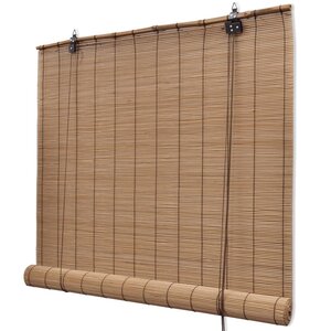 vidaXL Store roulant Bambou Marron 120x160 cm